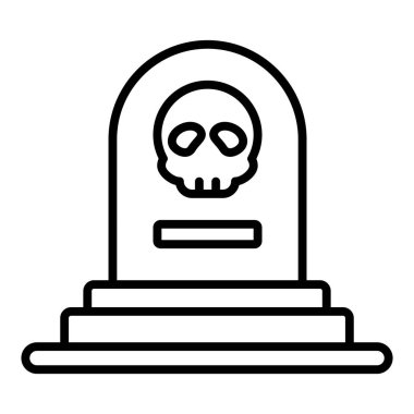 Mezar taşı. Web simgesi basit illüstrasyon