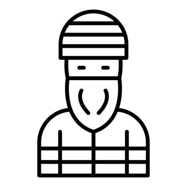 Miğfer takan adam, vektör çizimi