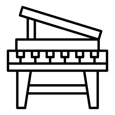 bench icon. outline illustration of wooden vector icons for web