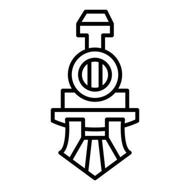 sword icon vector isolated on white background, logo concept of war sign on transparent, outline design elements in