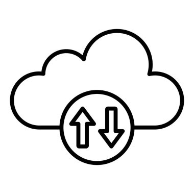 Bulut hesaplama teknolojisi ikon vektör çizimi tasarımı