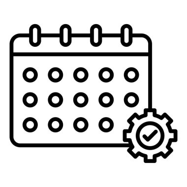 Takvim simgesi vektör illüstrasyonu