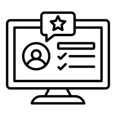 online chat icon. outline customer service vector symbol stock illustration. isolated on white background