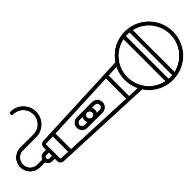 mikrofon simgesi vektör illüstrasyonu