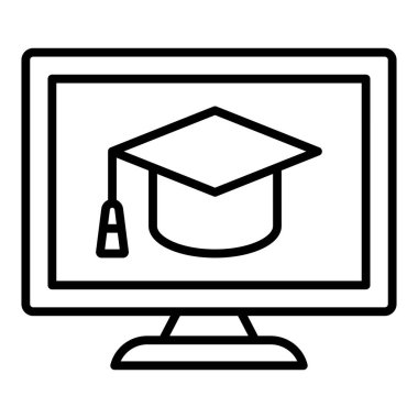 computer education icon vector illustration