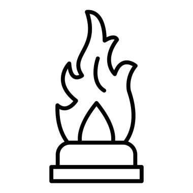 Yangın. Web simgesi basit illüstrasyon