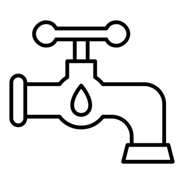 faucet line vector icon