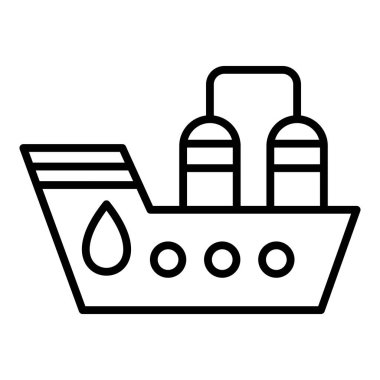 Gemi simgesi vektör illüstrasyonu