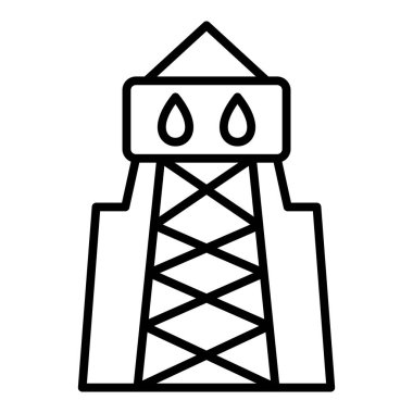 oil industry line icon. vector illustration