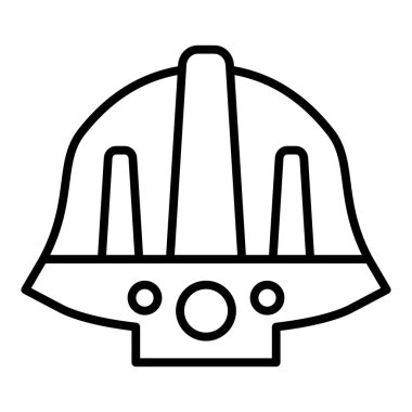 Miğfer. Web simgesi basit illüstrasyon