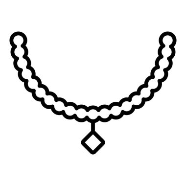 kolye simgesi vektör illüstrasyonu