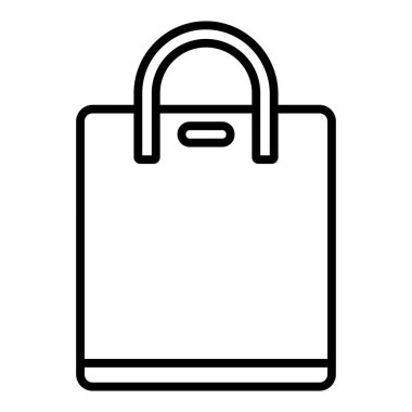 Alışveriş poşeti ikonu. Web için el çantası vektör simgelerinin özet çizimi