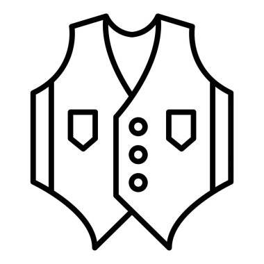 Ceket ikonu. Web için kıyafet vektör simgelerinin özet çizimi