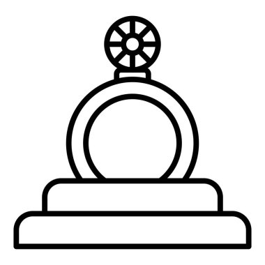 ring icon. outline illustration of trophy vector icons for web