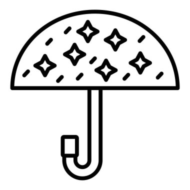 Şemsiye. Web simgesi basit illüstrasyon