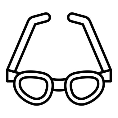 gözlük ikonu vektör illüstrasyonu
