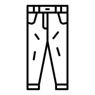 Pantolon ikonu. Web için kıyafet vektör sembolünün basit bir illüstrasyonu