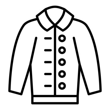 Ceket ikonu. Web için kıyafet vektör sembolünün basit bir illüstrasyonu