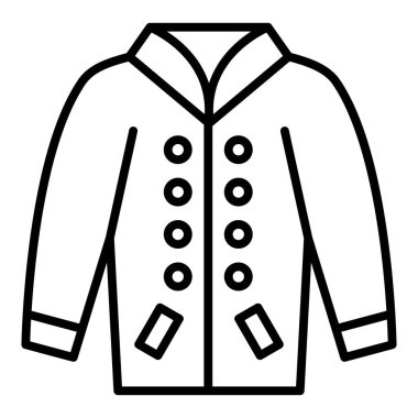 Ceket ikonu. Web için kıyafet vektör sembolünün basit bir illüstrasyonu