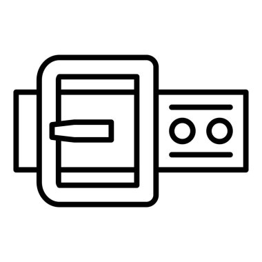 Kredi kartı ikon vektörü. İnce çizgi işareti. izole edilmiş sınır sembolü çizimi