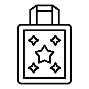 Alışveriş poşeti simgesi, vektör illüstrasyonu