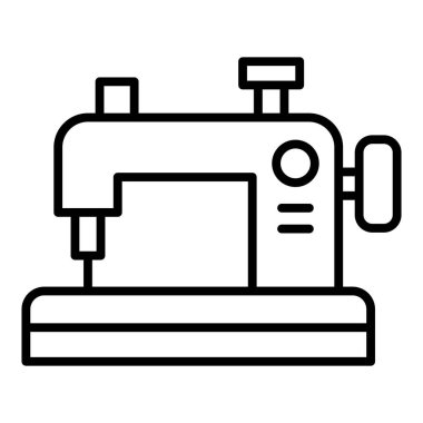 Dikiş makinesi simgesi. Web için iplik vektör simgelerinin özet çizimi