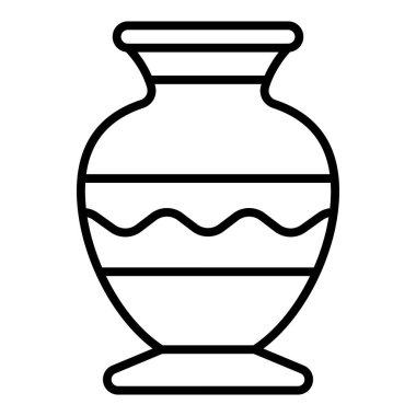 Vazo. Web simgesi basit illüstrasyon