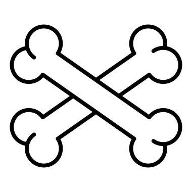 Kemik ikonu. vektör illüstrasyonu