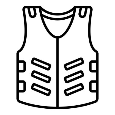 Yelek. Web simgesi basit illüstrasyon