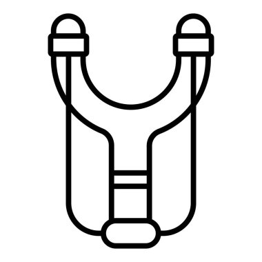 camping tent icon. outline sport equipment vector illustration pictogram on white background