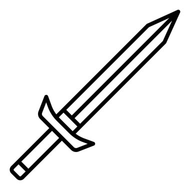 Kılıç. Web simgesi basit illüstrasyon