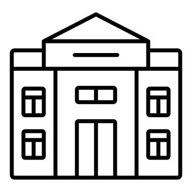 Bina. Web simgesi basit illüstrasyon