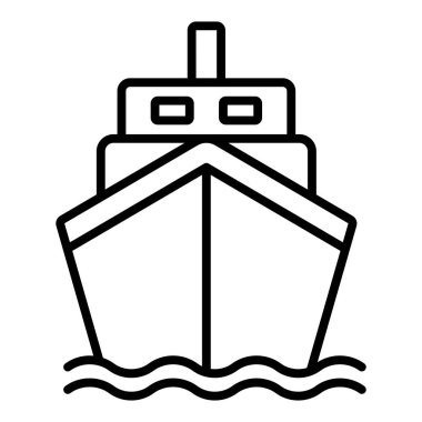 Gemi. Web simgesi basit illüstrasyon