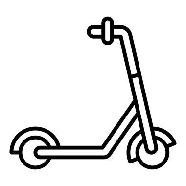 scooter icon. outline illustration of skateboard vector icons for web