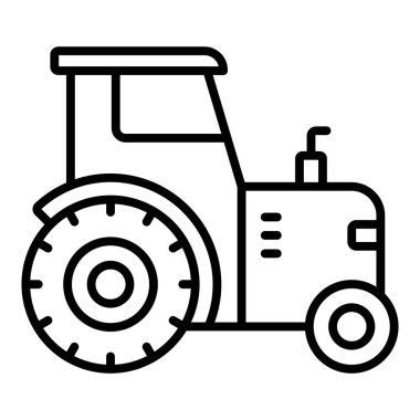 Traktör ikon vektör illüstrasyonu