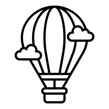 hot air balloon icon. outline illustration of balloons vector line icons for web design