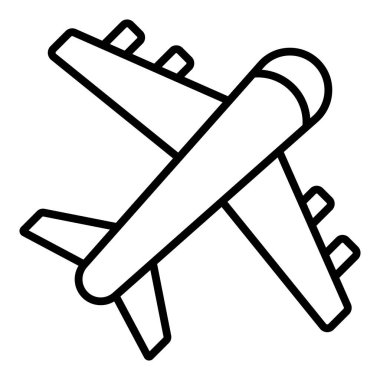 uçak ikonu vektör illüstrasyonu