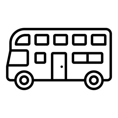Otobüs. Web simgesi basit illüstrasyon