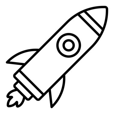 roket ikonu vektör illüstrasyonu
