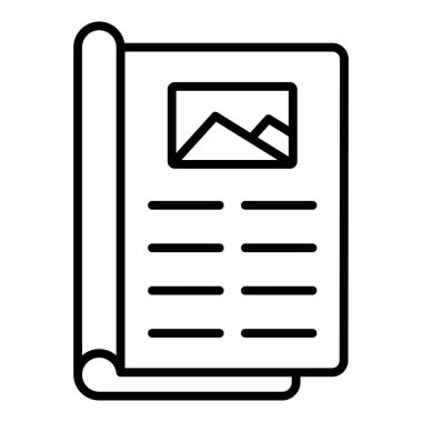 Belge simgesinin vektör illüstrasyonu