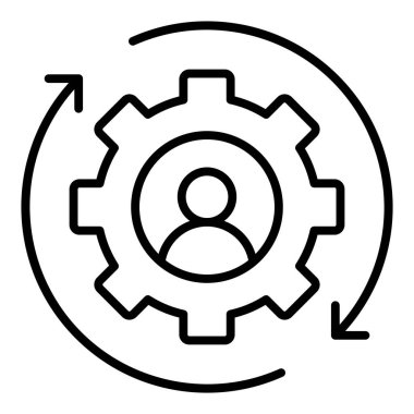 dişli simgesi vektör illüstrasyonu