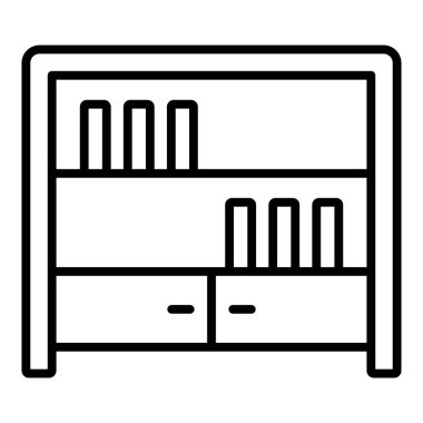 Kabine ikonu vektör illüstrasyonu