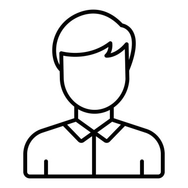man avatar icon. outline male person vector illustration. people symbol