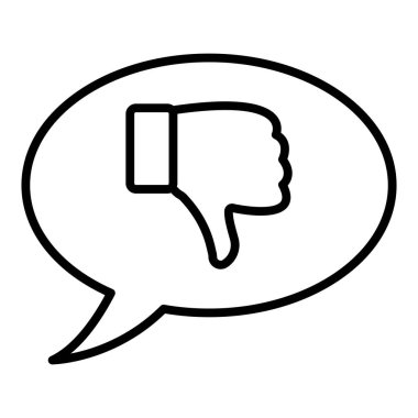 speech bubble with line icon, vector illustration