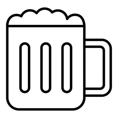 beer mug icon. outline illustration of glass jar vector icons for web