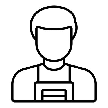 worker icon vector isolated on white background for your web and mobile app design, man logo concept