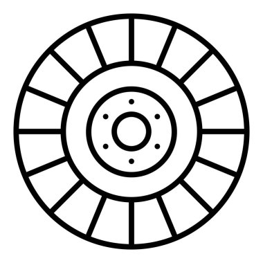 wheel icon. outline illustration of steering coaster vector icons for web