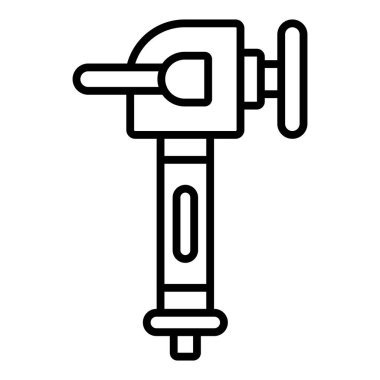 line icon of drill, outline vector illustration