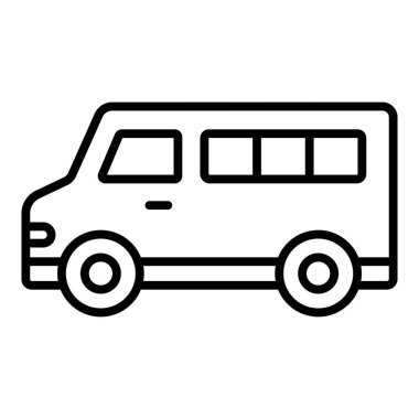 Otobüs. Web simgesi basit illüstrasyon