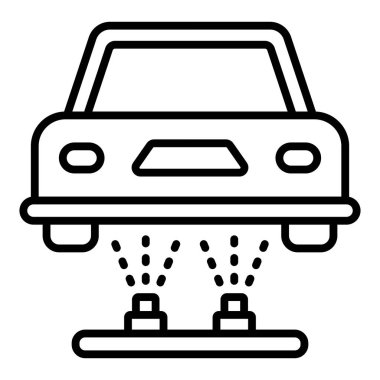 car repair icon. outline illustration of taxi vehicle vector icons for web